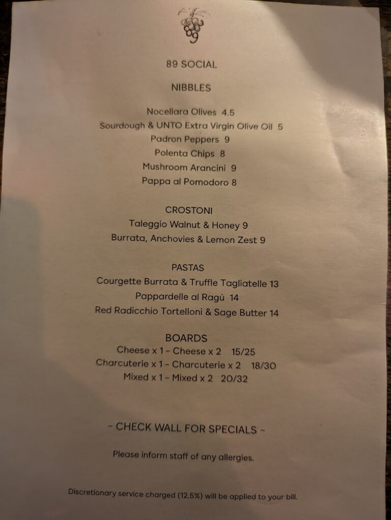 89 Social Menu 1 89 Social Menu 1